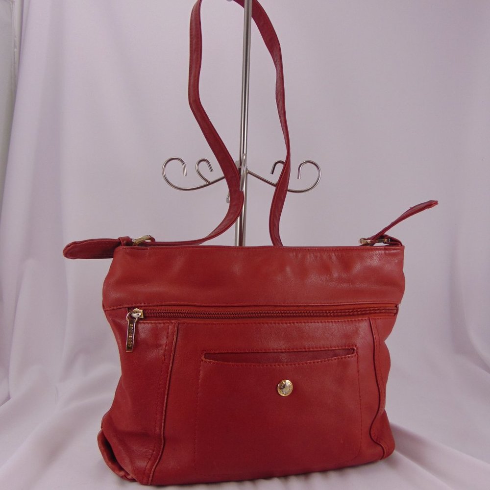 Stone & Co. Red Leather Shoulder/Crossbody Bag
